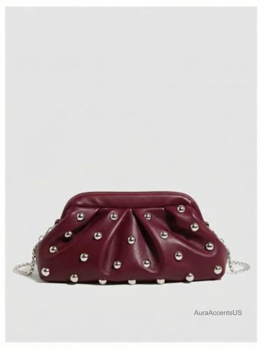 Y2K Studded Evening Bag with Removable Chain Strap | Wedding Prom Clutch &